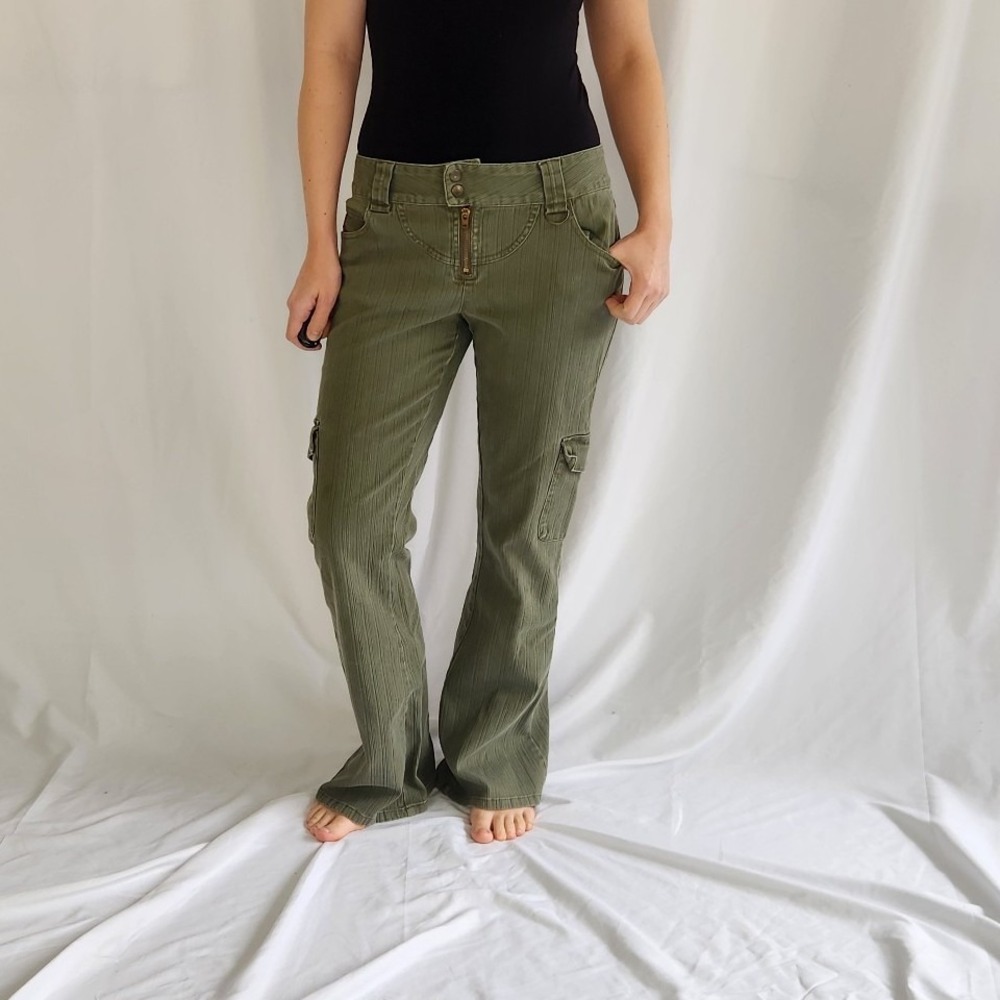 Y2K Green Mudd Low Rise Flares